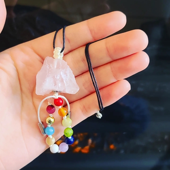 Raw Clear Quartz pendant - Picture 1 of 3